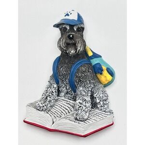 Willabee & Ward Schnauzer Dog Magnet Scout with Hat and Backpack Cute‎